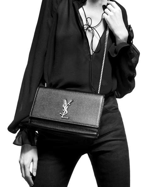 monogramme kate satchel ysl medium|SAINT LAURENT Grain De Poudre Medium Classic Monogram .